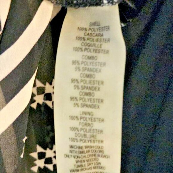 Vince Camuto Size 14 Navy and White Polyester Halter Style Belted Maxi Dress - Picture 9 of 10